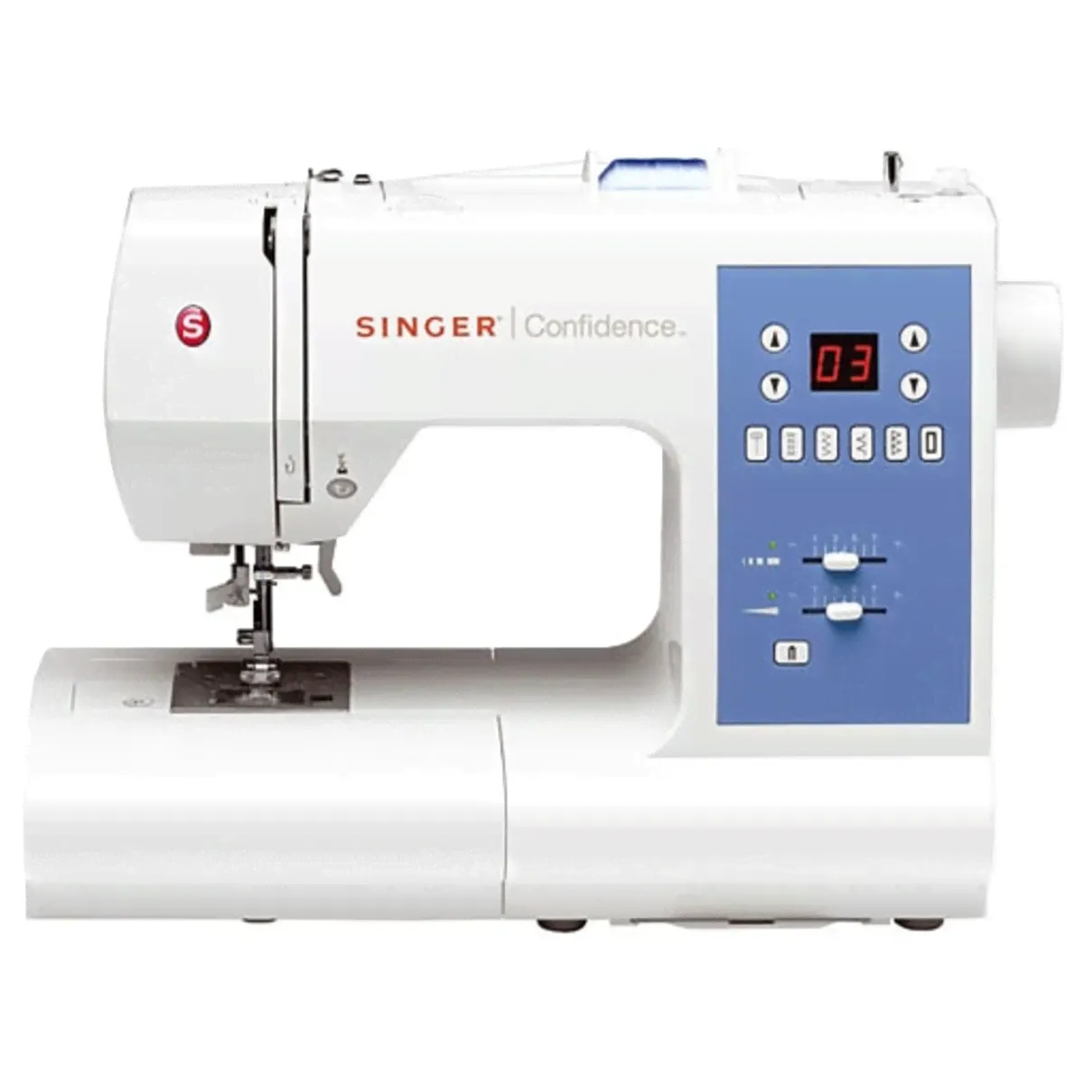 Швейная машина Singer Confidence 7465 (Цвет: White / Blue)-0