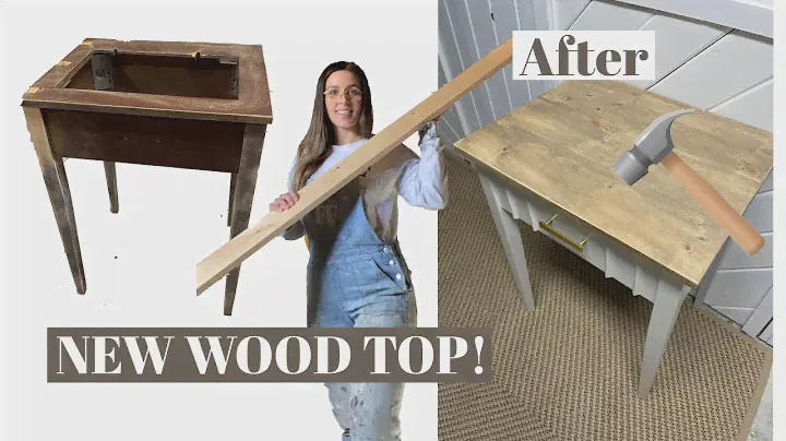 ANTIQUE Sewing Table Flip | Trash To Treasure + New Wooden Top | FurnitureFlipBySarah