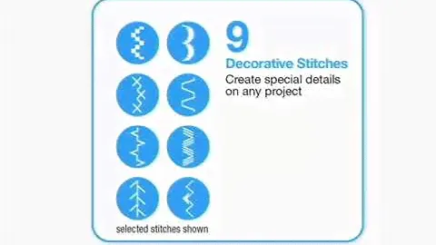 SINGER® SIMPLE™ 3221 Sewing Machine Stitches